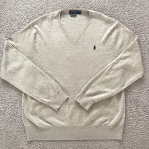 Ralph Lauren Polo Men’s V-Neck Pima Cotton Sweater